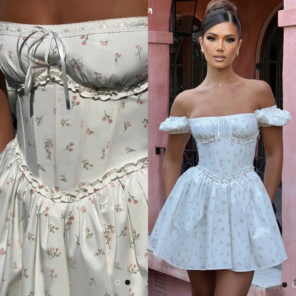 PENELOPE MINI DRESS - BLUSH FLORAL PRINT